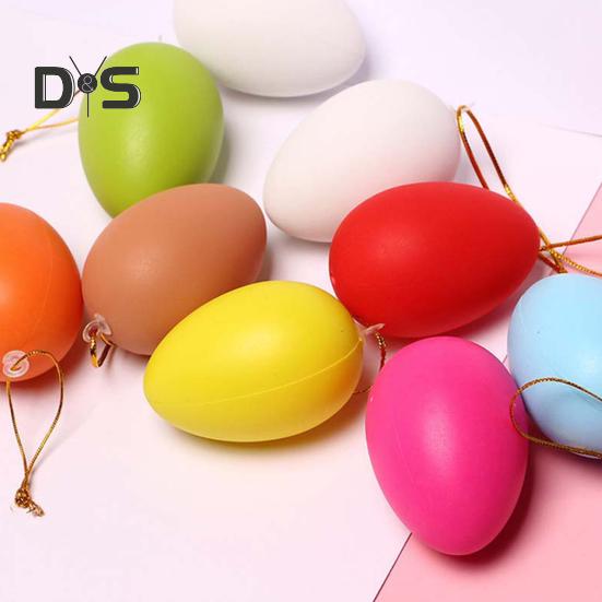 12/24Pcs Easter Egg Decorations Colorful Plastic Eggs Tree Hanging Ornament Kids DIY Craft Toys for Easter Party Home Decor