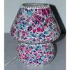 Mushroom Shaped Mosaic Glass Lamp for Home/Office/Festival Decoration (Bulb Not Included)