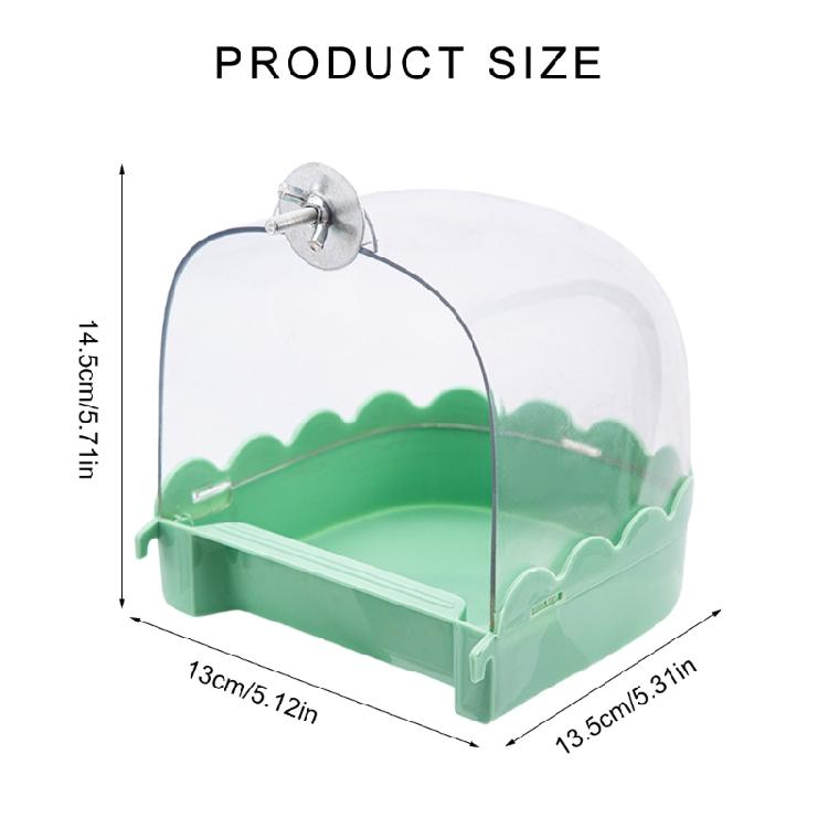 Bird Cage Mounted Shower Room Antisplashing Hangable Cage Bath Tub for Parakeets