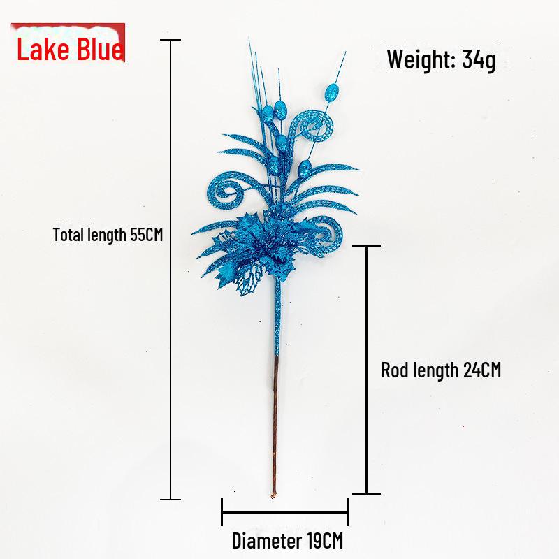 

Трансграничное украшение рождественской елки: Золотой рог, ягода, лист и шар с блестками