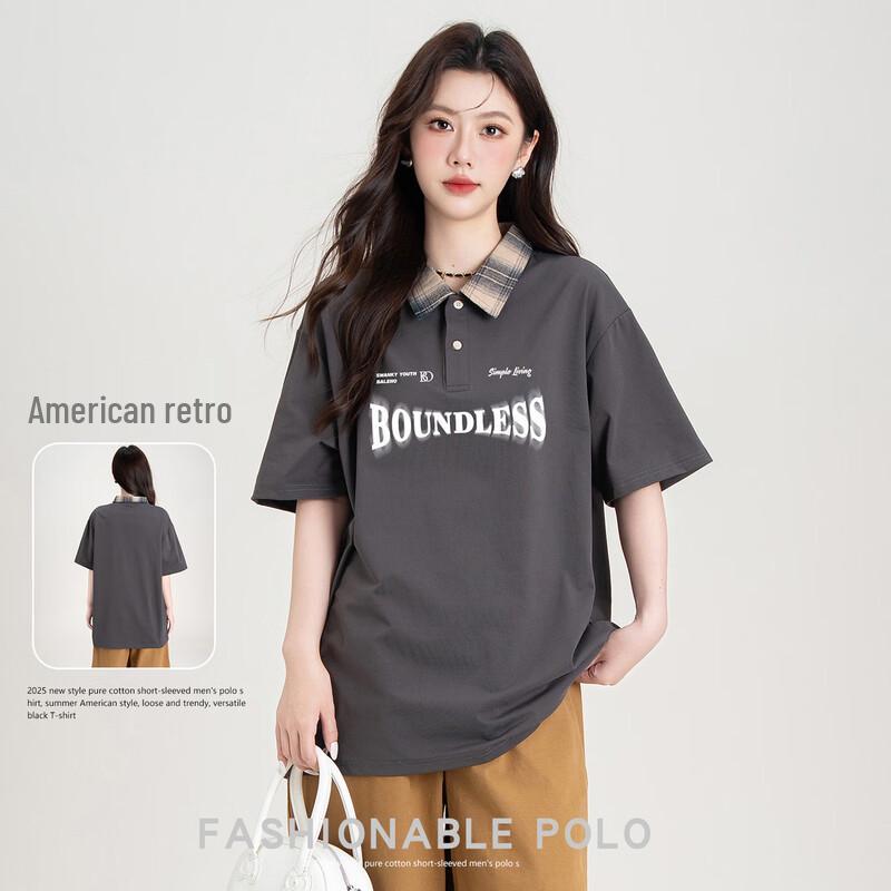 Baleno Men s Plaid Patchwork Short Sleeve Polo Shirt XL