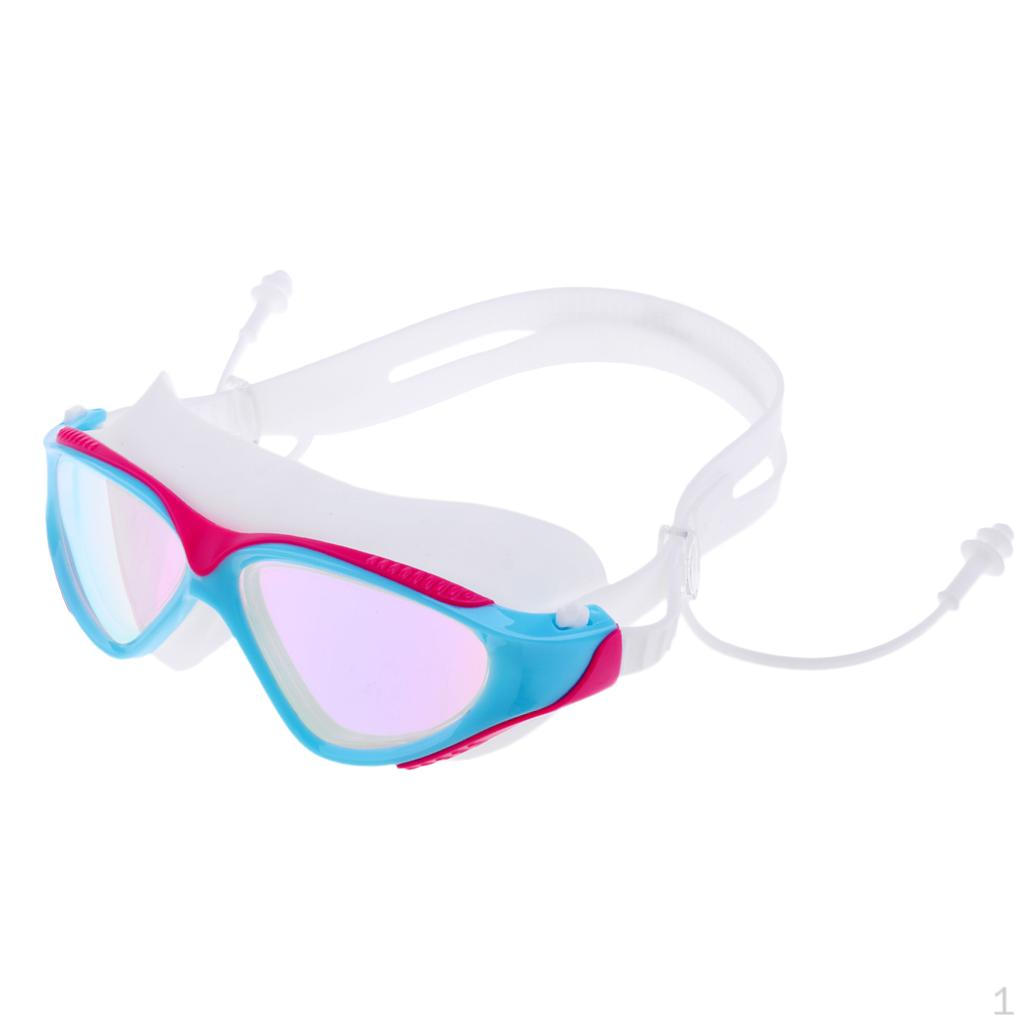 Adjustable Swimming Goggles with Carry Case Pink Blue
