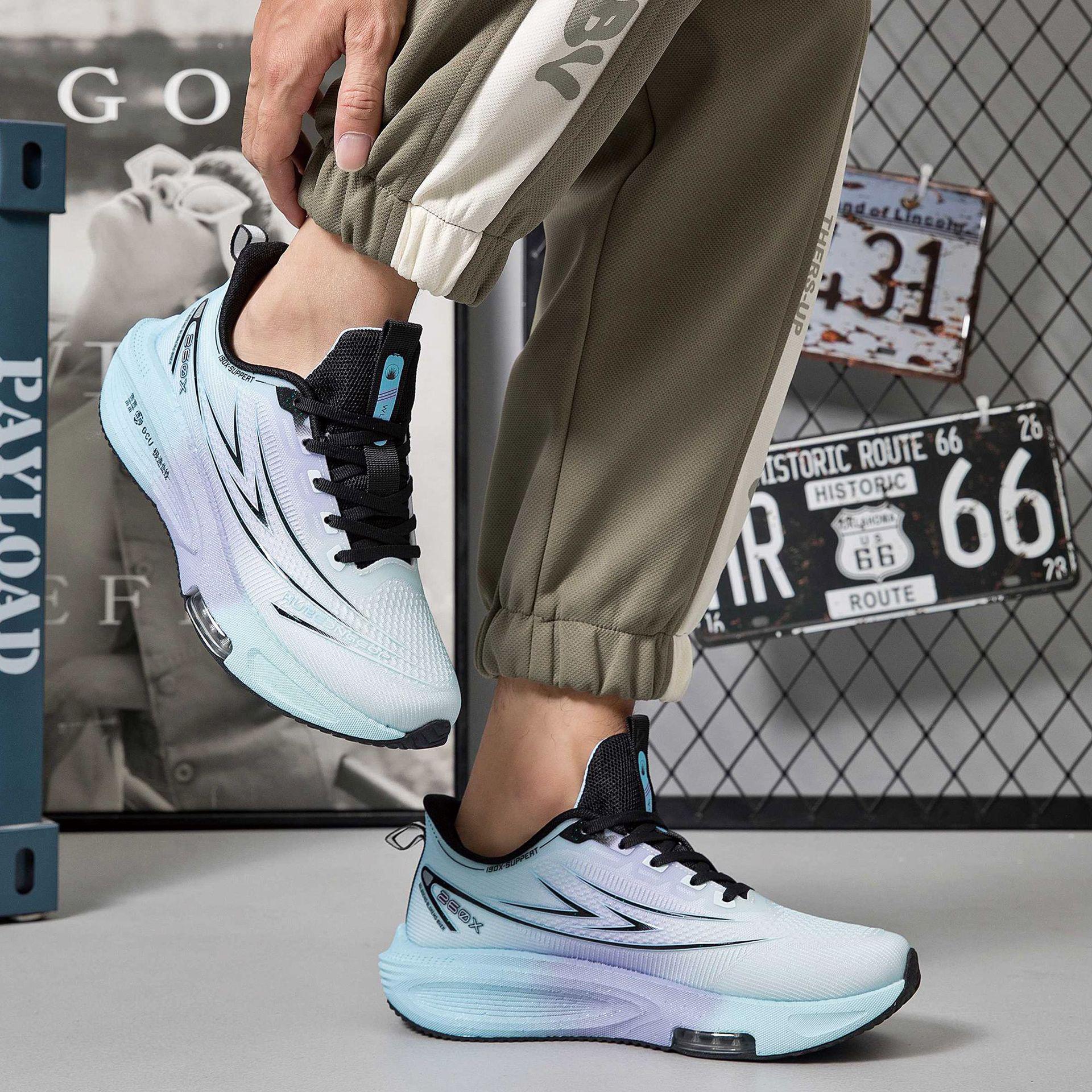 

Men s Lightweight Breathable Sneakers - Plus Size Shock-Absorbing Soft Sole Running Shoes for Middle & High School Students 47 бежевий/фіолетовий