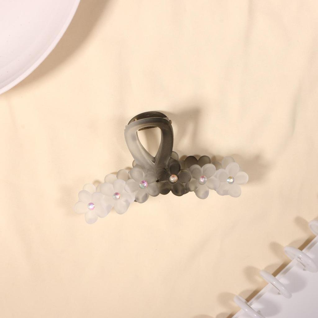 Gradient Rhinestone Shark Hair Clip for Women's Updo