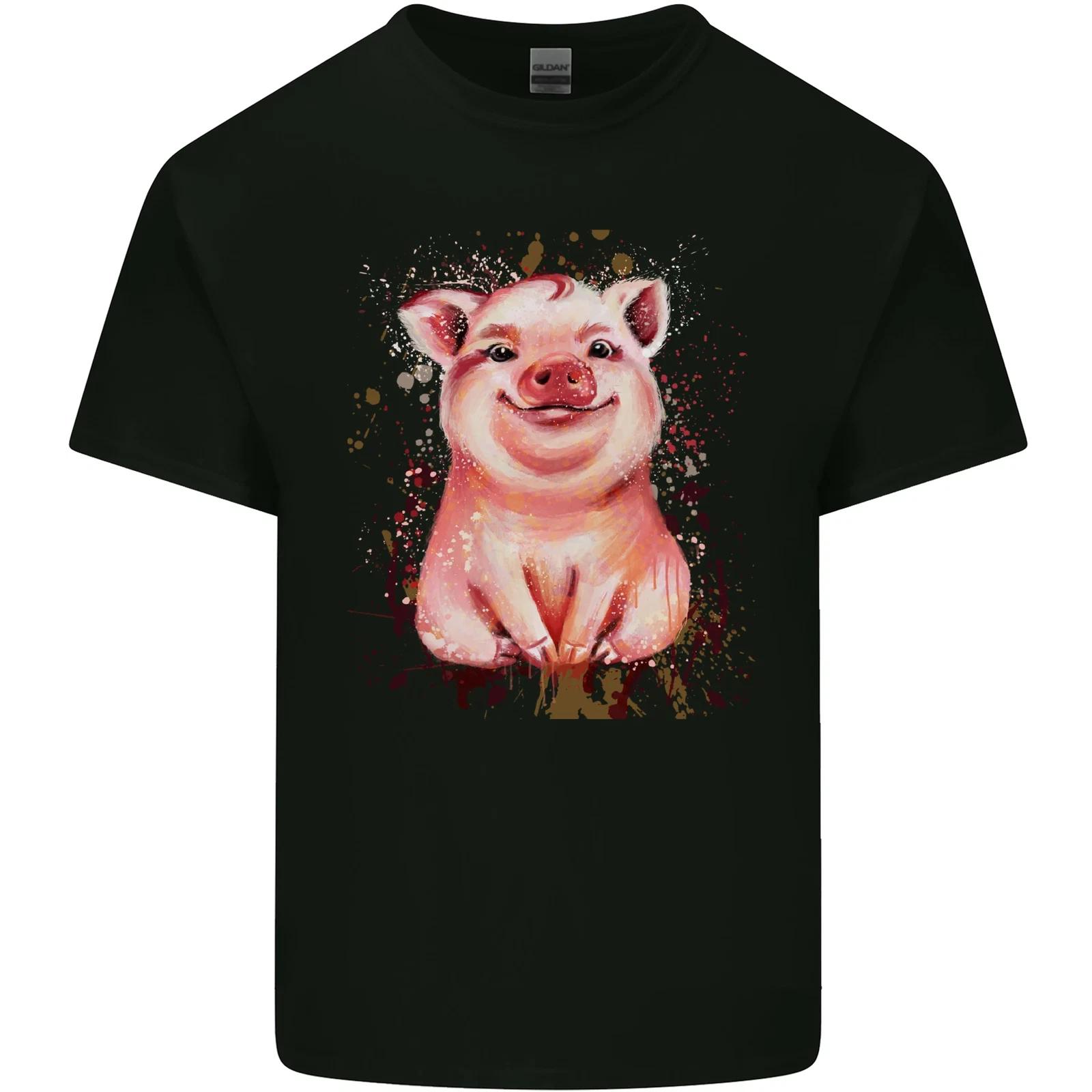 A Watercolour Pig Kids T-Shirt Childrens XL