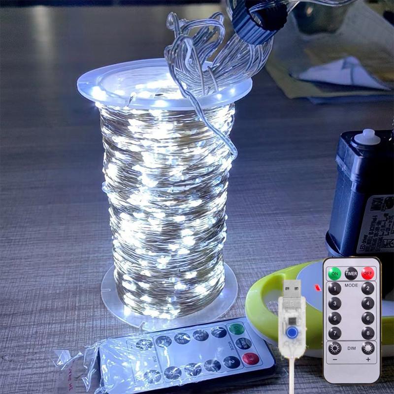 

Зеленая медная проволочная гирлянда 5/10/20 м светодиодные гирлянды водонепроницаемые гирлянды для украшения рождественской свадебной вечеринки 20M