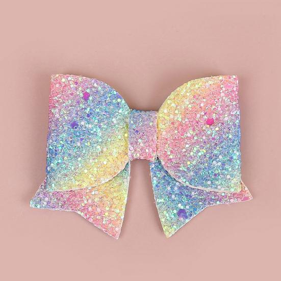 Hairpin Three-Dimensional Swallowtail Butterfly Wing Shape Hair Clip with Glitter Sparkling Sequins Kids Ponytails Braids Party Hair Accessories