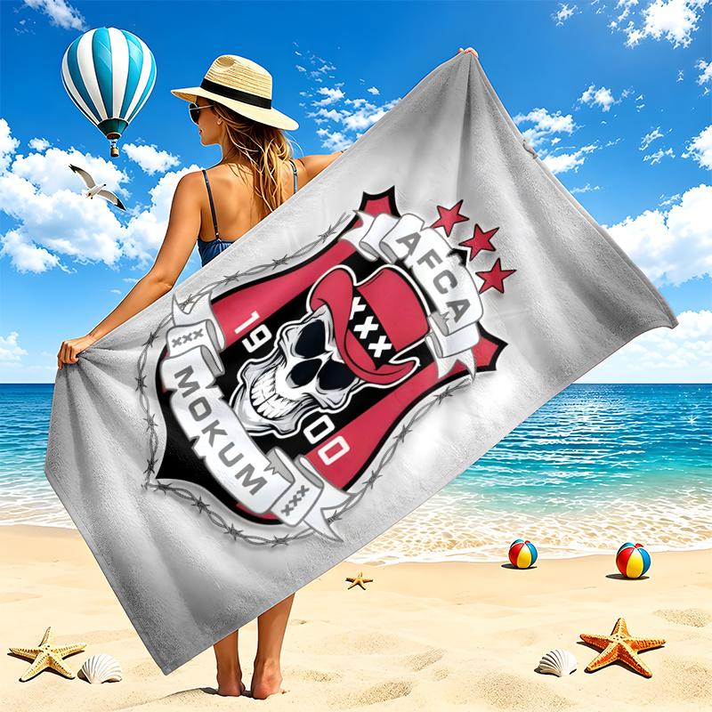 AFC Ajax Beach Towel Quick Dry Soft MicrofiberSand Resistant Oversized Cabana Bath Sheet for Swimming Pool Travel Gift