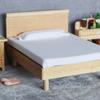 High Quality Wooden Bed Model House Double Bed 1:12 Scale Mini Bedroom Accessory