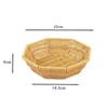 Woven Storage Basket Imitation Rattan Organizer Fruit Bread Container Home Kitchen Restaurant Display Tray Durable Multi-Use