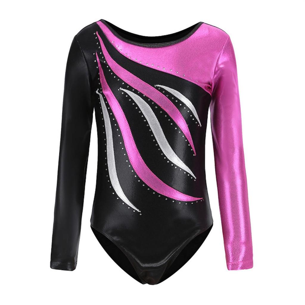 Gymnastics Long for and for Rhythmic and Stretchy Dance Stage Figure Bodysuit [world Resilience] Leotard, Sleeve, Girls, Kids, Juniors, Adults,
