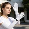 UV Protection Long Gloves, Full Finger Summer Driving Gloves, Anti-Slip Palm, Wrist Watch Opening, Sun Protection Gloves for Women Cycling Hiking