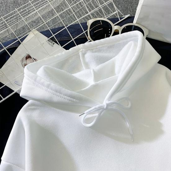 Damskie bluzy oversize, casualowe bluzy z kapturem ze sznurkiem, pulower z długim rękawem, jesienne stylizacje