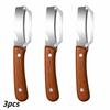 Kitchen Culinary Gadget 2-in-1 Stainless Steel Peeler Ergonomic Wood Handle for Fruit Potato Vegetable Trimming