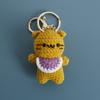 Handmade Crochet Cute Sheep And Bee Cartoon Doll Keychain Pendant