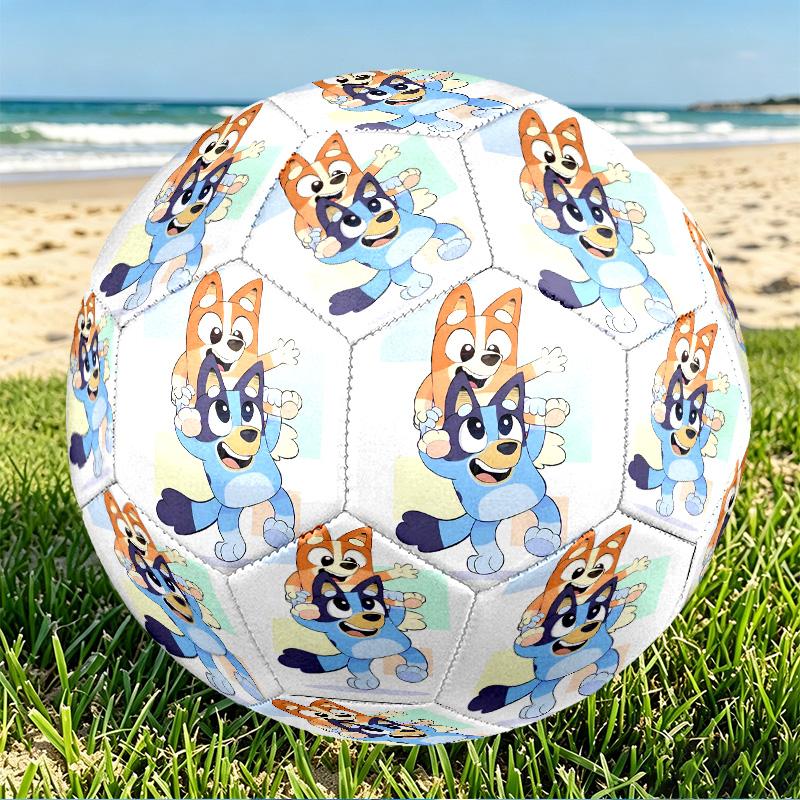Bluey Print Size 5 Soccer Ball, PU Wear Resistant Football for Match Training and Daily Practice, Birthday Gift for Soccer Fans