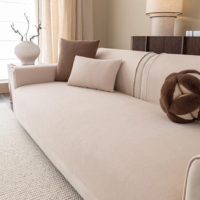 1pcs Modern Minimalist Sofa Cushion Wear Resistant Anti Slip Cat Scratch Resistant Sofa Cover Pad Living Room Decoration Solid Color Couch Mats