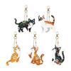 5D Diamond Art Keychain Pendant Mosaic Decoration DIY Handmade Accessory Beginner Gift Diamond Painting Kit with Special Tools (Cat)