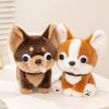 Cartoon Chihuahua Plush DollBig Eyes Stick Out Tongue Multiple Postures Dog Animal Stuffed Toy Birthday Gift for Baby Friends
