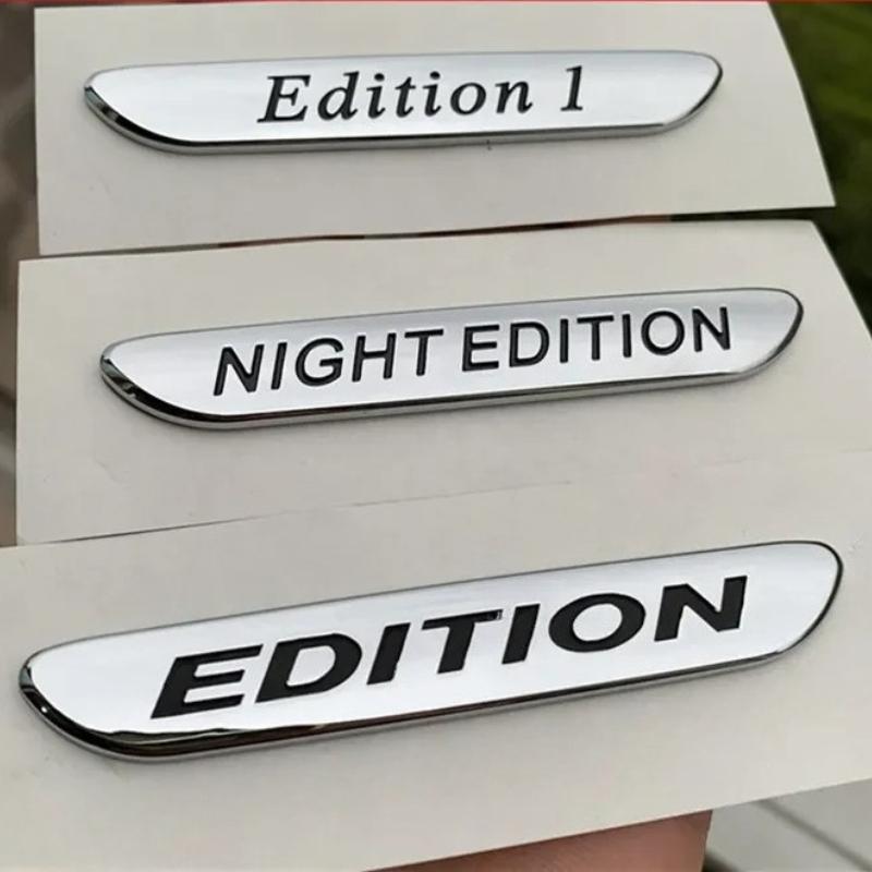 EDITION 1 Night Edition C300 C200L GLA CLA Chrome Silver black Badge Car Styling Logo stickers Emblem