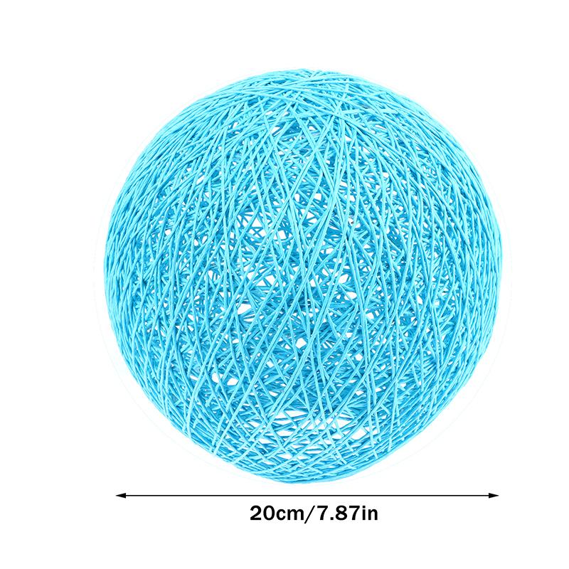 Round Concise Hand-Woven Rattan Vine Ball Pendant Lampshade Light Lamp Shades Light Accessories(20Cm Diameter)