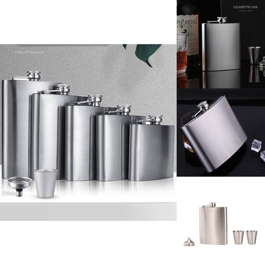Premium Stainless Steel Hip Flask Lightweight Retro Design For Outdoor Use
