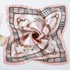 Light Luxury 50Cm Small Square Scarf Chain Printed Silk Scarf Women'S Thin Neck Protection Scarf Cheap Silk Scarf Gift