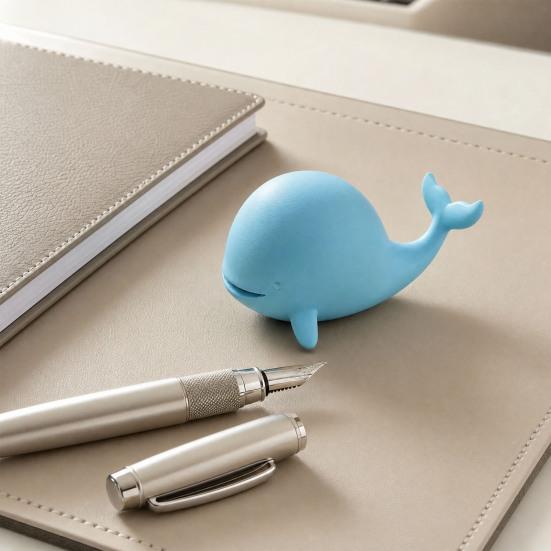 Cute Whale Figurine, 3D Printed Whale Ornament Desktop Decoration, Mini Whale Statue for Office Home Desk