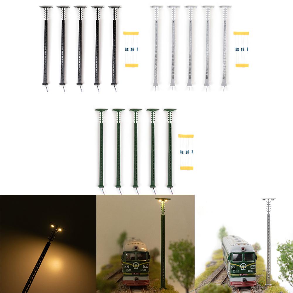 

Лампы 5 шт. Аксессуары Решетчатая мачта Лампа Металлическая платформа Лампа Железнодорожный фонарь Путь