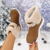 2025 New Fashion Fluffy Snow Boots for Women Winter Warm Thick Plush Cotton Padded Shoes Woman Comfort Slip On Flat Ankle Boots