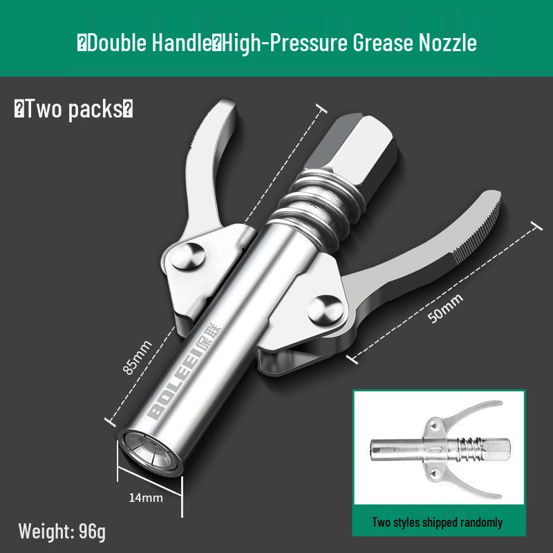 High-Pressure Self-Locking Grease Gun Nozzle - Electric, Pneumatic, Manual Compatible