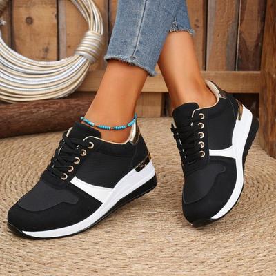 Fashion Women Sneakers Outdoor Lace Up Breathable Platform Shoes for Women Fashion Casual Flat Walking Sneakers Women Zapatos De Mujer