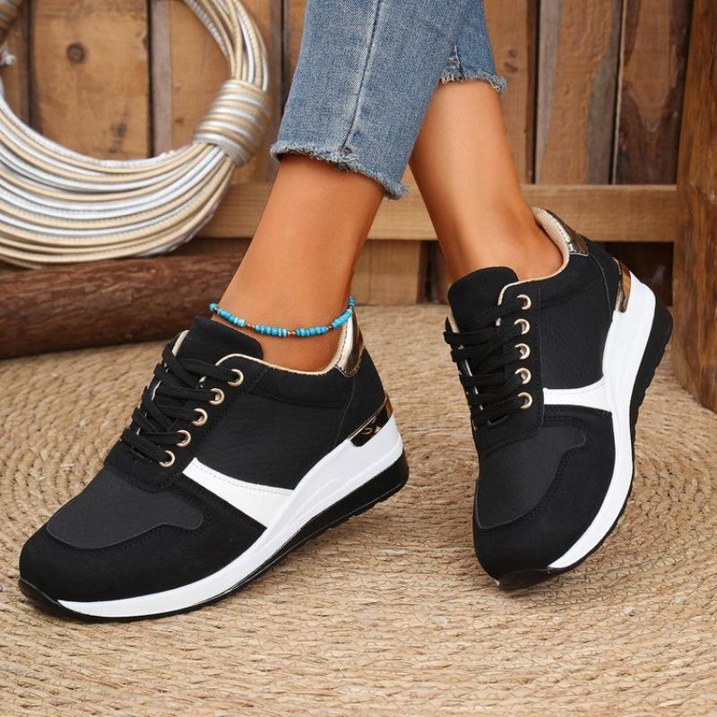 Women Sneakers Outdoor Lace Up Breathable Platform Shoes For Women Fashion Casual Flat Walking Sneakers Women De Mujer