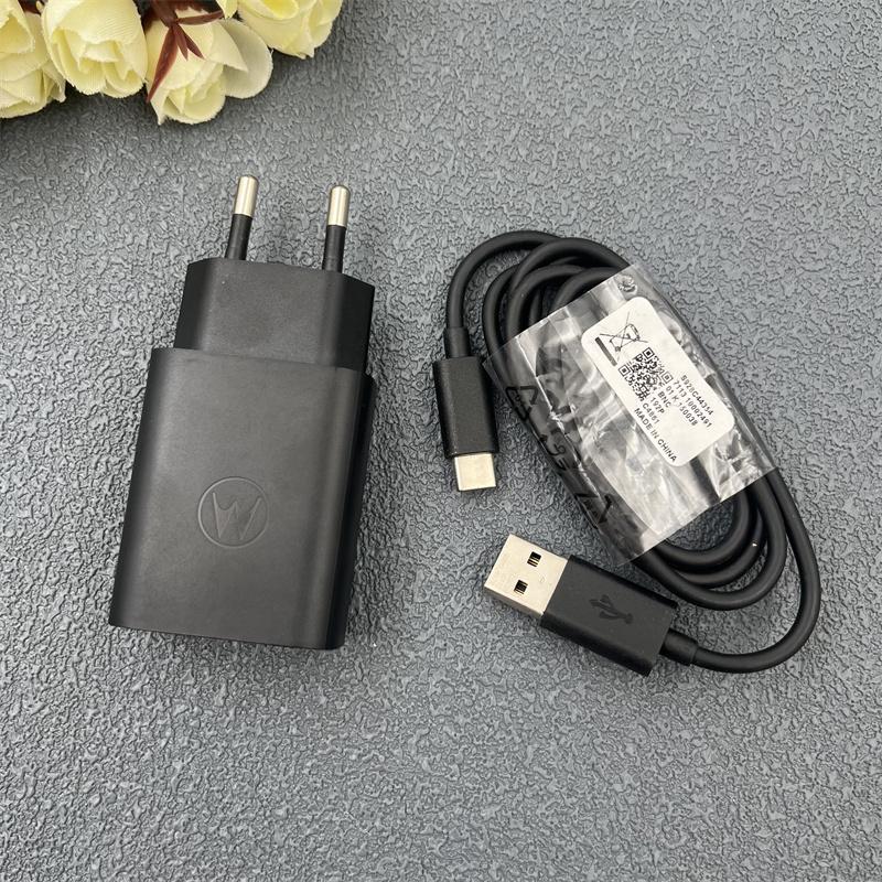 20W EU Plug Charger For Motorola Moto Edge S30 G60 G9 G6 G51 G34 E32 E7 Plus Fast Charge Power Adapter USB Micro/Type C Cable