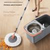 Detachable Rotating No-Wash Mop Bucket Set with Free Shipping - Lazy Mother-Child Style