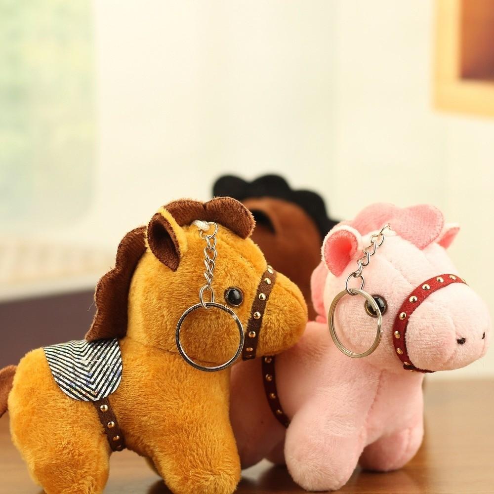 Mascot Doll Pony Pendant Steed Doll Stuffed Animal Keyring Zodiac Pony Figurine  Birthday Gift