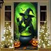 Halloween Party Banner Backdrop Horror Killer Creepy Scary Zombie Nun Terror Ghost Theme Decorations Decor for Front Door