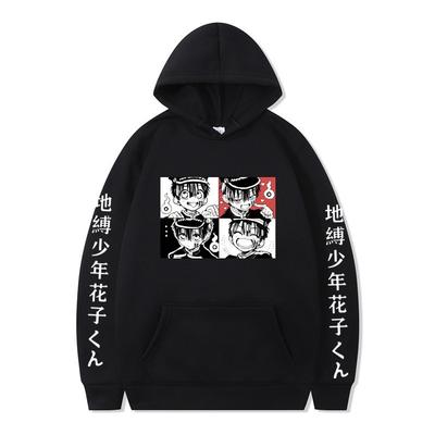 Japanese Animation Toilet-Bound Hanako-kun Hoodies Print Sweatshirt Unisex Autumn Winter Fleece Streetwear Tops Sudaderas