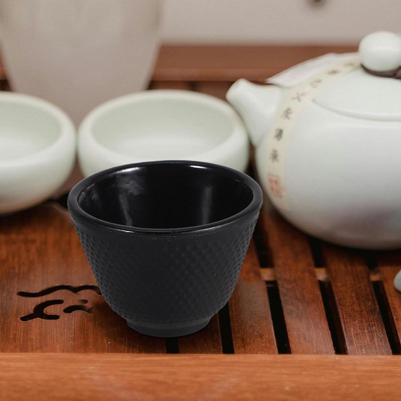 Retro Cast Iron Tea Cup Single Kung Fu Teaware Drinking Cups Smooth No Burr Vintage Design Home Coffee Traditional