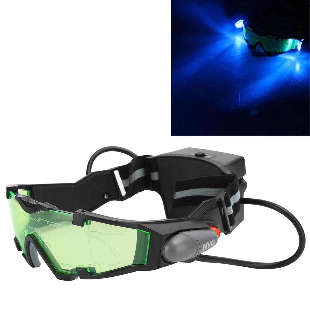 Night Vision Glasses with Light Adjustable Windproof Dustproof LED Glasses for Riding Skiing
