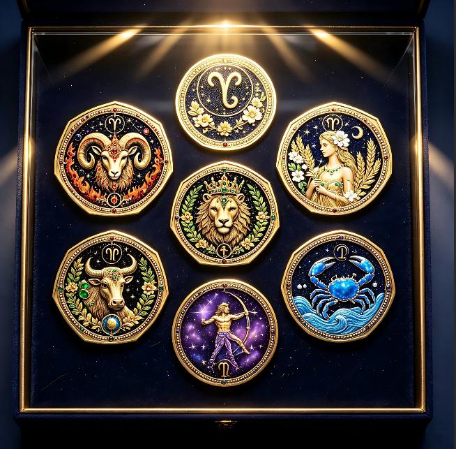 Zodiacal Seven-Sided Commemorative Coin
