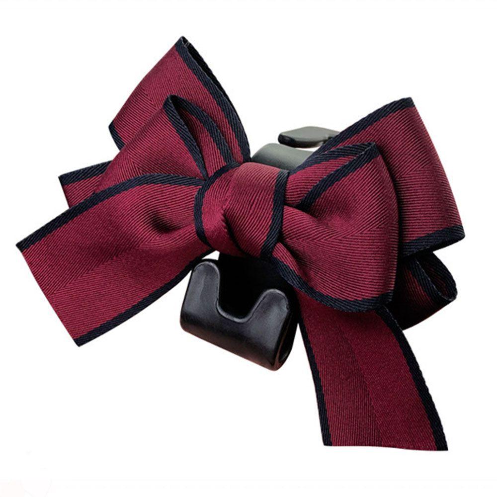 

Organizer Headrest Hanger Storage Hook Bowknot Storage Hooks Car Back Seat Headrest Organizer wine red-1Pc