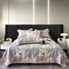 Piumone Estivo Sottile 4 pezzi Tessili per la Casa Lusso Leggero Coperta Estiva Fresca Taglia Queen Piumone per Aria Condizionata Set Lenzuolo Federe