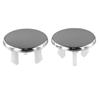 Bathroom Drain Hole Covers In Chrome Finish Pack of 2 Round Replacement Trims