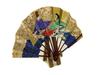decorative fan featuring the Tale of 9 made in with a fan stand and This fan features a Japanese pattern and is perfect for entryway interior or as a