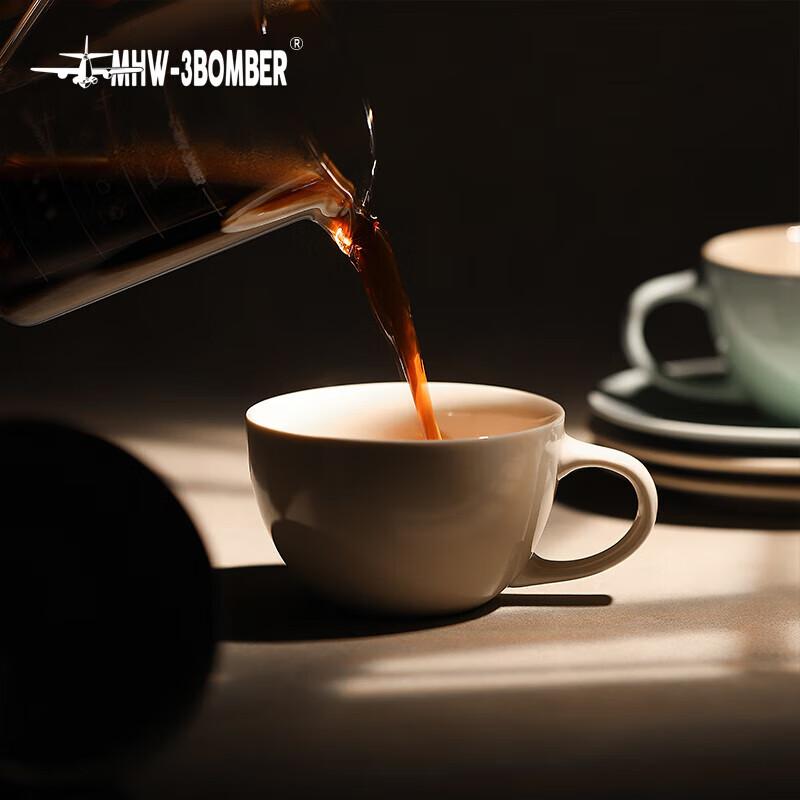 MHW-3BOMBER Bomber Ceramic Coffee Mug, Latte Art Cup, Cup And Saucer Set, Instagram-Friendly, Retro High-End Feel, Niche