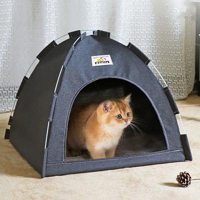 Pet Tent Bed Cats House Supplies Products Accessories Warm Cushions Furniture Sofa Basket Beds Winter Clamshell Kitten Tents Cat