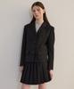 Tudument Vintage Wool Pleats Skirt Black
