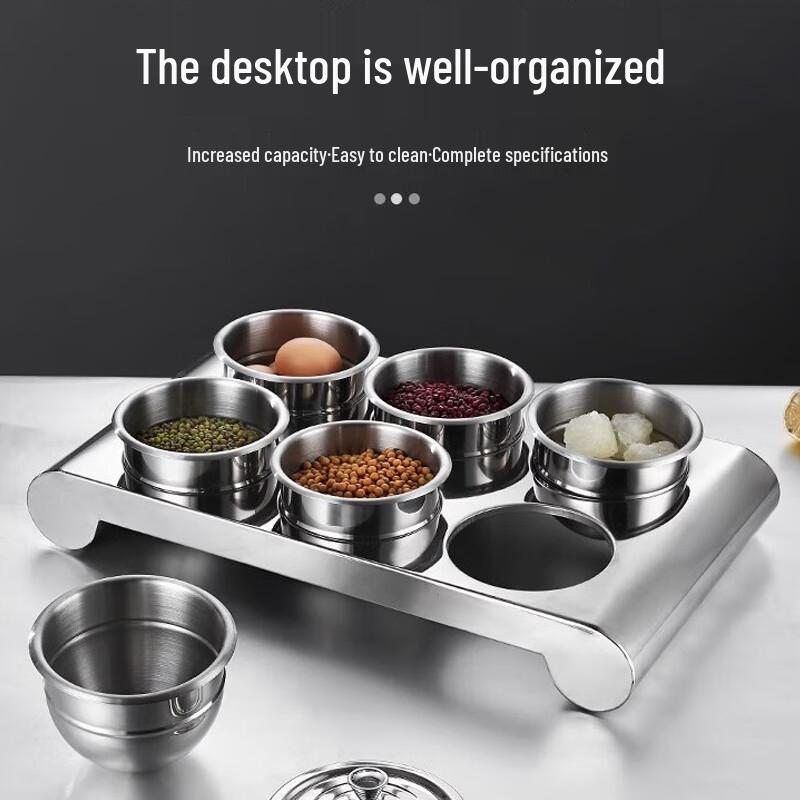 Bieying Gewürzregal aus Edelstahl für 6 Gläser