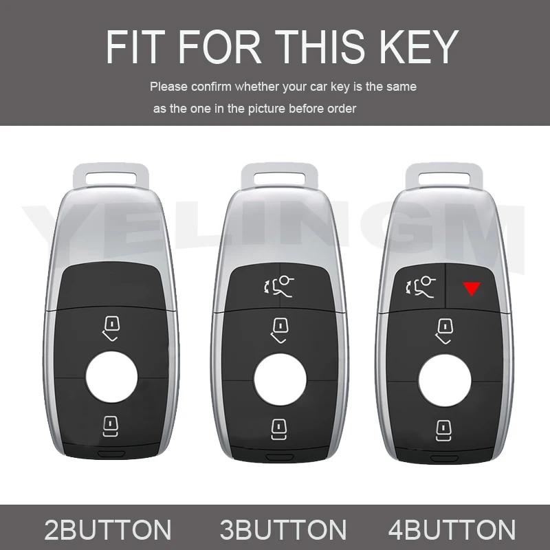 Transparent  TPU Car Remote Key Case Cover Shell for Mercedes Benz A C E S G Class GLC CLE CLA W177 W205 W213 W222 X167 AMG